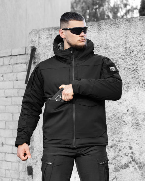 Тактикалық қысқы күрте BEZET Sturm қара