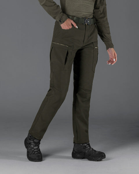 Әйелдерге арналған қысқы тактикалық жүк шалбар Softshell BEZET Echelon Khaki