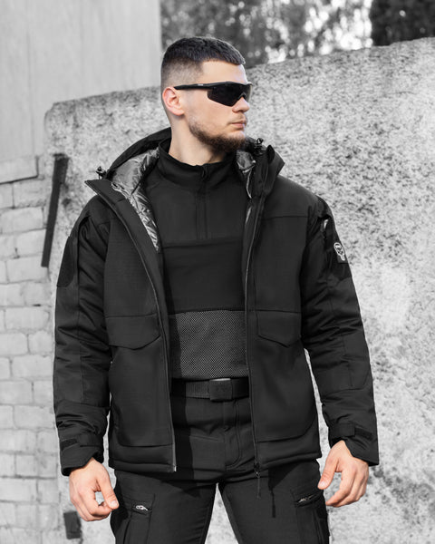 Тактикалық қысқы күрте BEZET Sturm қара