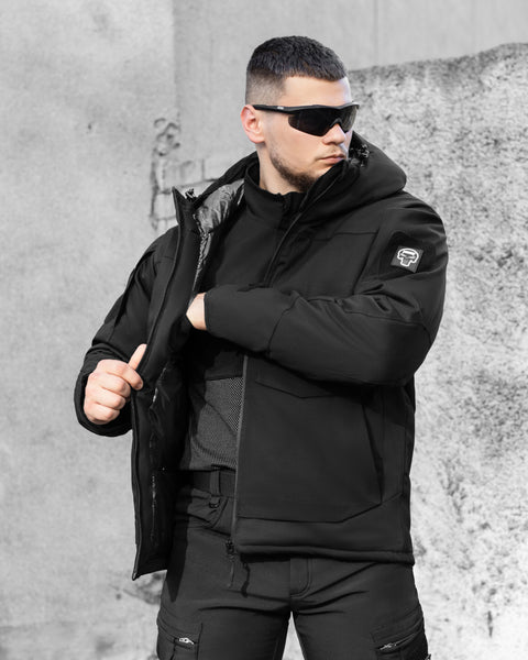 Тактикалық қысқы күрте BEZET Sturm қара