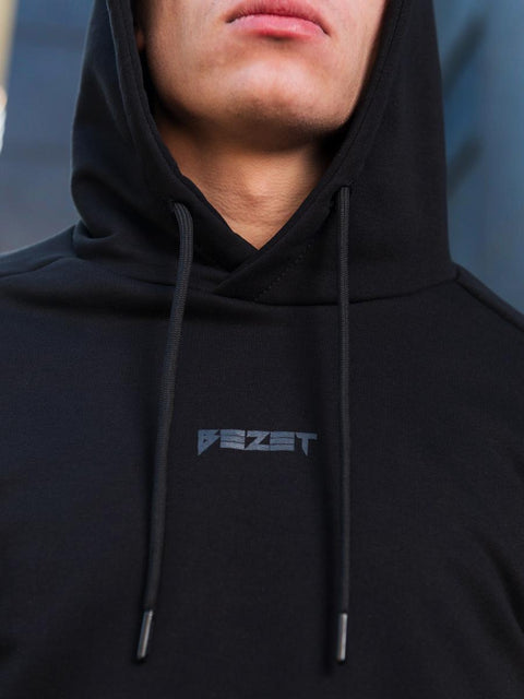 Hoodie BEZET Crazy қара