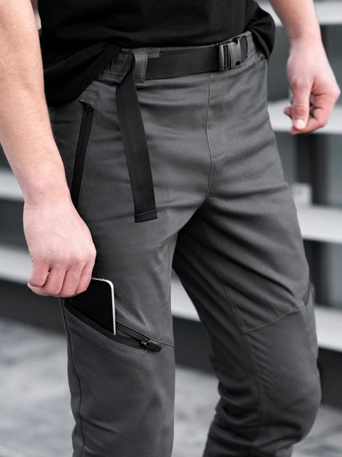 Брюки джоггеры BEZET Techwear серый