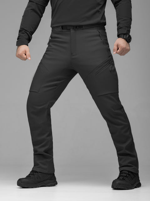 Брюки карго тактические Softshell BEZET Techwear черный