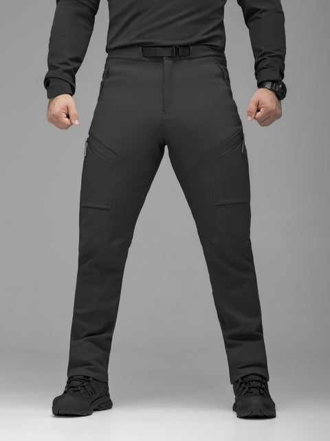 Брюки карго тактические Softshell BEZET Techwear черный