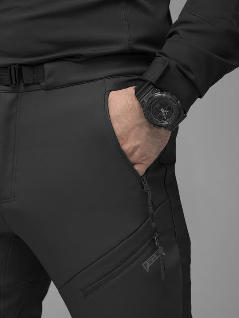 Брюки карго тактические Softshell BEZET Techwear черный