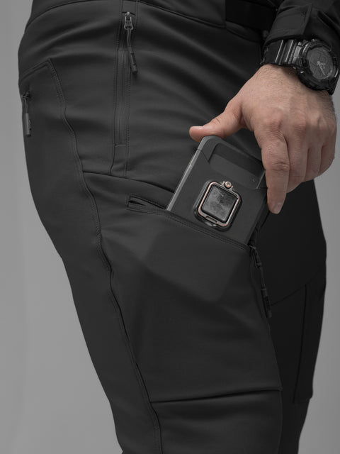 Брюки карго тактические Softshell BEZET Techwear черный