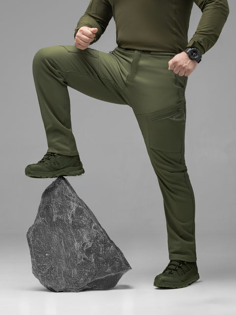 Брюки карго тактические Softshell BEZET Techwear хаки