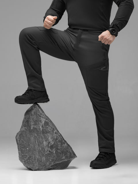 Брюки карго тактические Softshell BEZET Techwear черный