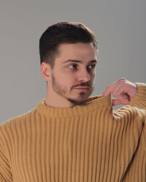 Ерлерге арналған көлемді жемпір BEZET құм