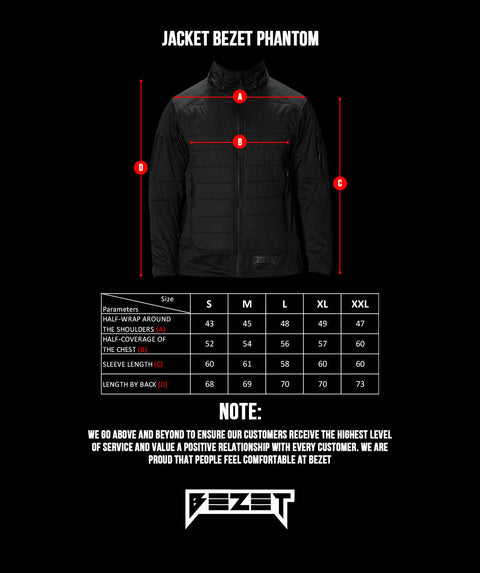 BEZET Phantom қара тактикалық күрте
